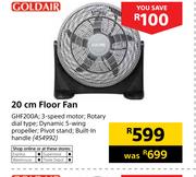 Goldair 20cm Floor Fan GHF200A