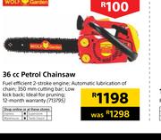 0Wolf Garden 36cc Petrol Chainsaw