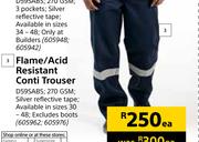 Beck Flame/Acid Resistant Conti Trouser-Each