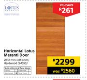 Lotus Horizontal Lotus Meranti Door 2032mm X 813mm