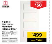 Doortech 4-Panel Horizontal Moulded Internal Door 2032mm X 813mm x 40mm