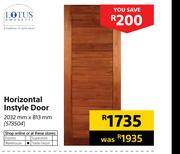 Lotus Horizontal Instyle Door 2032mm X 813mm