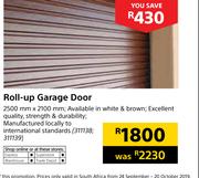Roll-Up Garage Door 2400mm X 2100mm