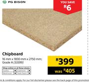 PG Bison Chipboard 16mm X 1830mm X 2750mm Grade A