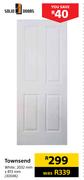Solid Doors Townsend White 2032mmX813mm