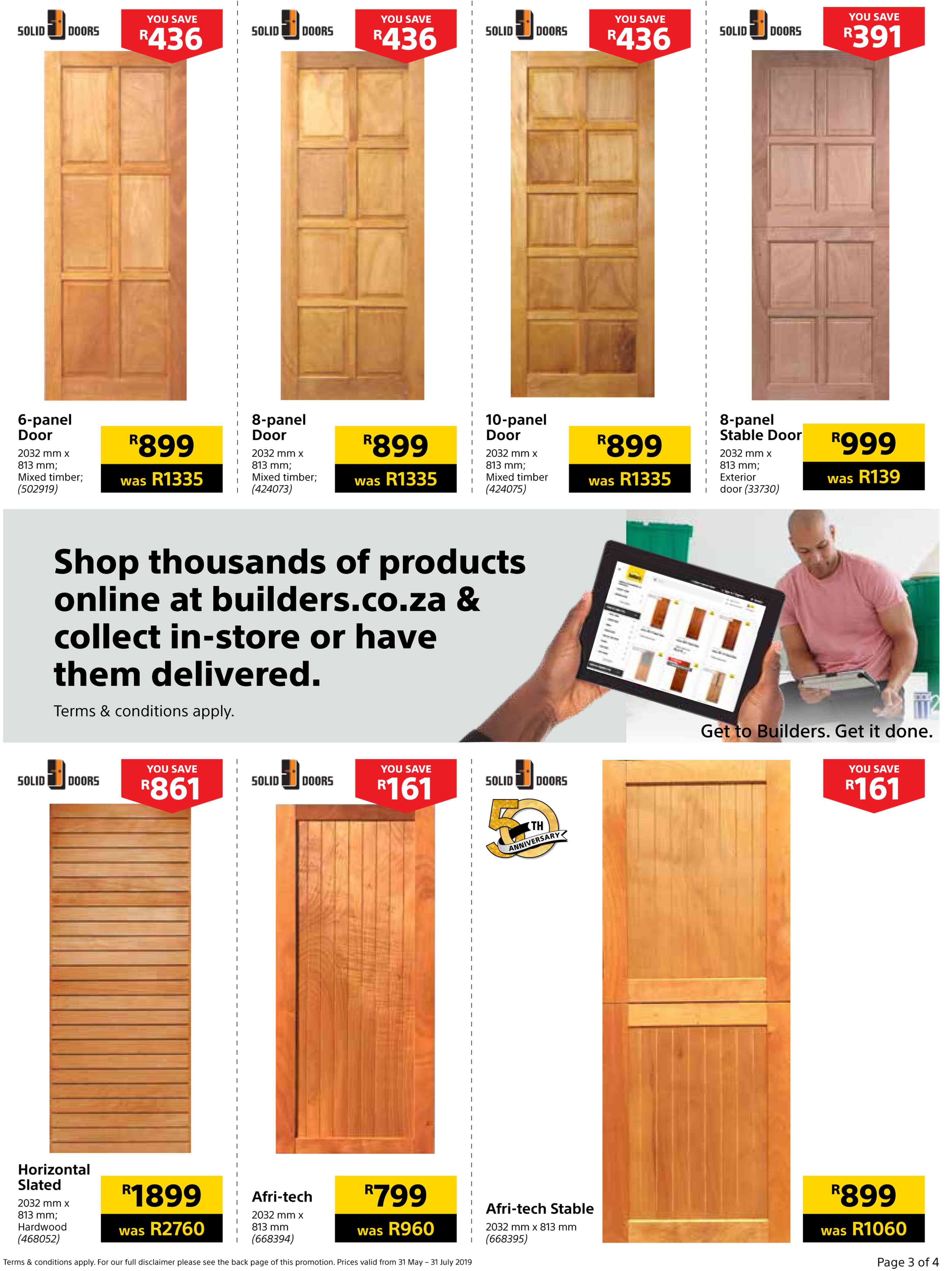 Special Solid Doors Afri Tech Stable Door 2032mmX813mm Www guzzle co za