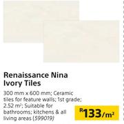 Renaissance Nina Ivory Tiles-300mm x 600mm Per Sqm