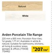 Arden Porcelain Tile Range-220mm x 895mm Per Sqm