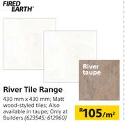Fired Earth River Tile Range-430mm x 430mm Per Sqm