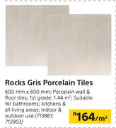 Rocks Gris Porcelain Tiles-Per Sqm