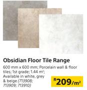 Obsidian Flor Tile Range-Per Sqm