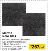 Marmo Nero Tiles-Per Sqm