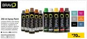 Bravo Spray Paint Lacquer Based-250ml Each