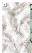 Fired Earth Wallpaper Grey Leaves-530mm x 10m