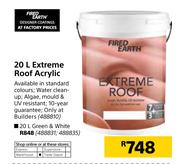 Fired Earth Extreme Roof Acrylic-20Ltr