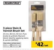 Advantage 3-Piece Stain & Varnish Brush Set-Per Set