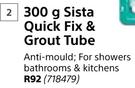 Henkel Sista Quick Fix & Grout Tube-300g