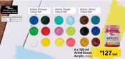 Fired Earth Artist Sheen Acrylic-6 x 100ml Per Set