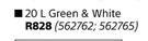 Duram 20Ltr Weather Roof Green & White