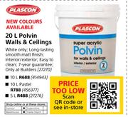Plascon 10Ltr Polvin Walls & Ceilings Pastel