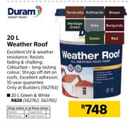 Duram 20Ltr Weather Roof Green & White