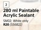 Smart 280ml Paintable Acrylic Sealant SM02