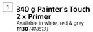 Rust Oleum 340g Painter's Touch 2 x Primer