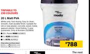 Fired Earth Modo Matt PVA Pastel-20Ltr