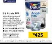 Dulux Acrylic PVA White-10Ltr