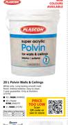 Plascon Polvin Walls & Ceilings Pastel-10Ltr