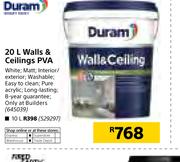 Duram Walls & Ceiling PVA-20Ltr