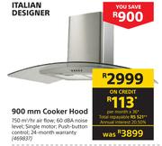 Italian Designer 900mm Cooker Hood