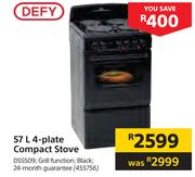 Defy 57L 4-Plate Compact Stove DSS509