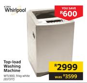 Whirlpool 9Kg Top-Load Washing Machine White WTL900