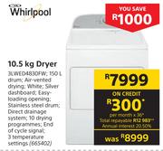 2Whirlpool 10.5Kg Dryer 3LWED4830FW