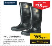 PVC Gumboots Size 5-12 - Per Pair