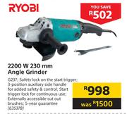 Ryobi 2200W 230mm Angle Grinder G237
