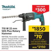 Makita 710W 22mm SDS Plus Rotary Hammer M8700B