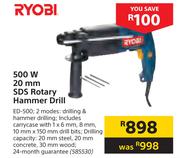 Ryobi 500W 20mm SDS Rotary Hammer Drill ED-500