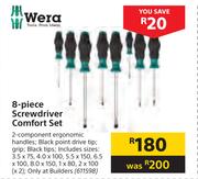 Wera 8 Piece Screwdriver Comfort Set