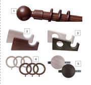 34mm Rod & With Free Finial Balls-1.5m