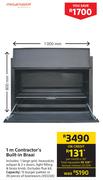 Megamaster 1m Contractor's Built-In Braai