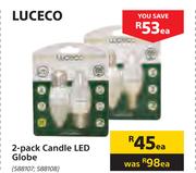 Luceco 2 Pack Candle LED Globe-Each