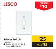 Lesco Double Socket White STL 4X4