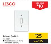 Lesco Double Socket White STL 4X4