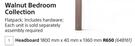 Home & Kitchen Walnut Bedroom Headboard 1800mm x 40mm x 1360mm