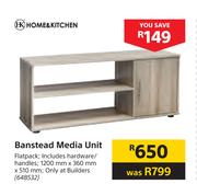 Home & Kitchen Banstead Media Unit 1200mm x 360mm x 510mm