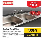 Franke Double Bowl Sink 460mm x 1160mm PLN621