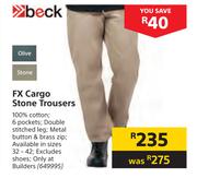Beck FX Cargo Stone Trousers
