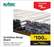 Nutex Socketless Barge Board Asbestos Free 80mm x 200mm x 3m-Each